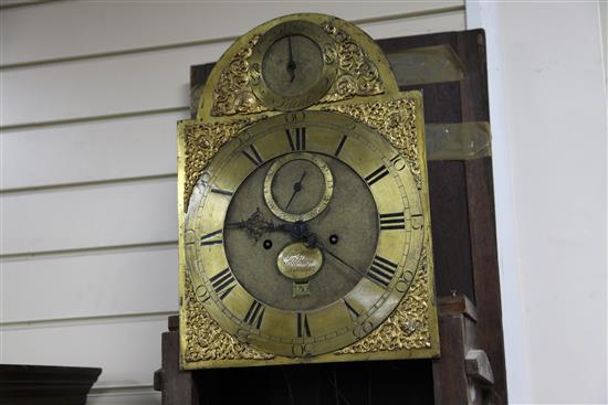 Jasper Taylor, Holborn, London. A mid 18th century walnut eight day longcase clock, 7ft 10in.